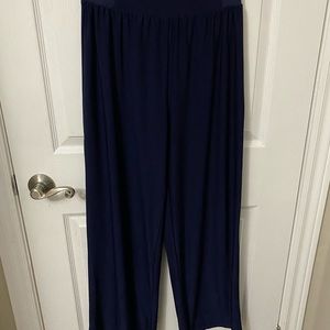Wide leg elastic waist pant